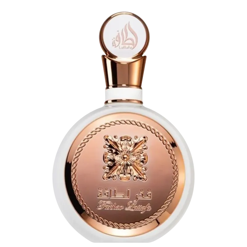 A imagem mostra o Perfume Importado Feminino Fakhar Rose de Lattafa.