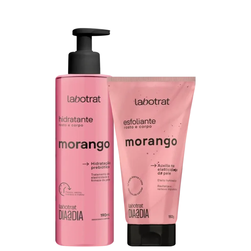 Esfoliante + Hidratante Rosto e Corpo Labotrat Morango
