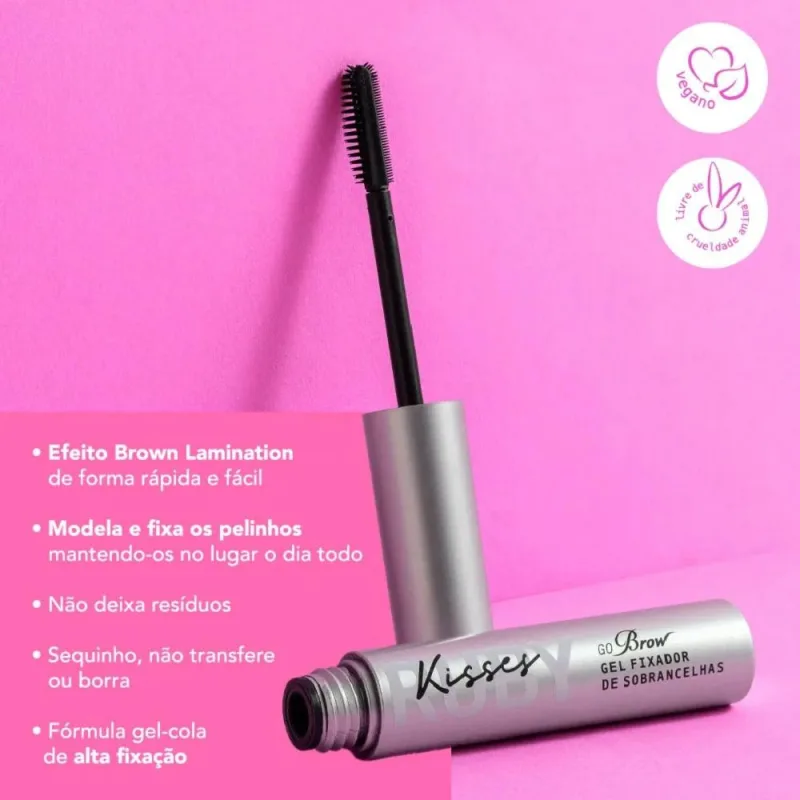 Ruby Kisses Go Brow - Gel Fixador de Sobrancelhas 6ml
