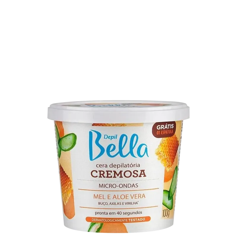 Depil Bella Mel e Aloe Vera - Cera Depilatória para Micro-Ondas 100g