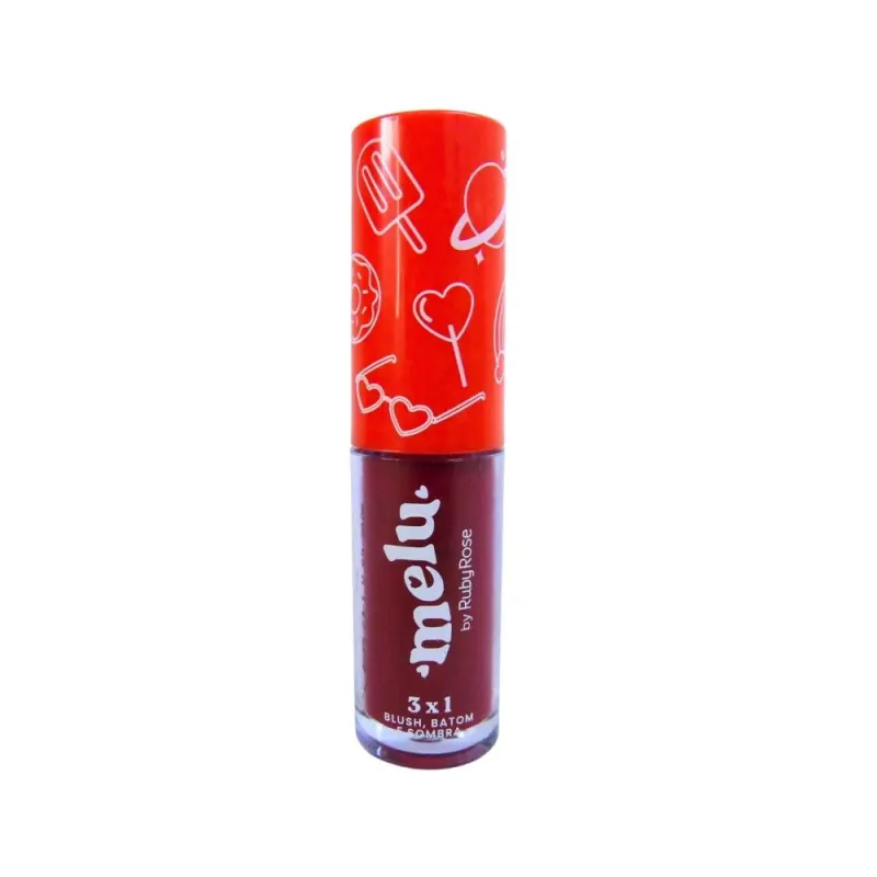 Blush, Batom e Sombra 3x1 Melu By Ruby Rose Midnight Love 04