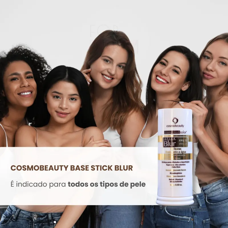 Cosmobeauty Stick Blur Alta Cobertura FPS 75 Natural - Filtro Solar em Bastão 18g