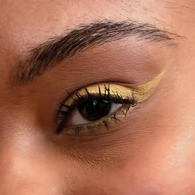 Ruby Kisses Eye Liner Retrátil Glittery Gold - Lápis de Olho em Gel 300mg