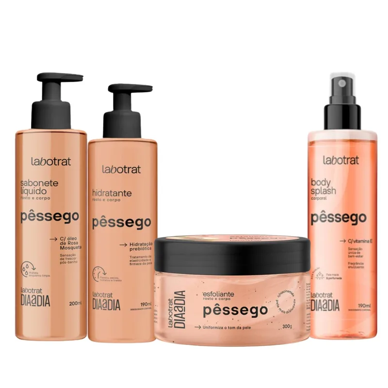 KIT DE BANHO PÊSSEGO C/ 4 ITENS - LABOTRAT