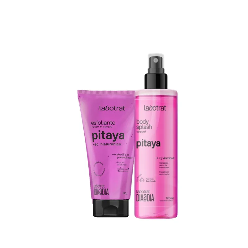 KIT ESFOLIANTE PITAYA 150GR + BODY SPLASH PITAYA 190ML - LABOTRAT
