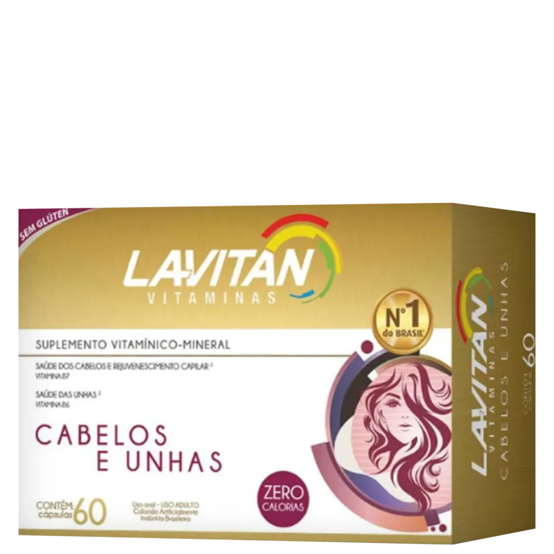 Cimed Lavitan Cabelos e Unhas - Suplemento Vitamínico (60 Cápsulas)