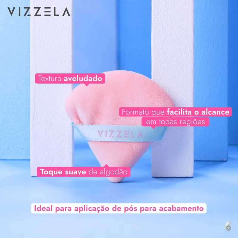 Vizzela Cosméticos Velvet Puff - Esponja de Maquiagem