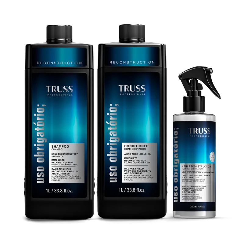 Combo Uso Obrigatório;: Shampoo 1l + Condicionador 1l + Spray 260ml