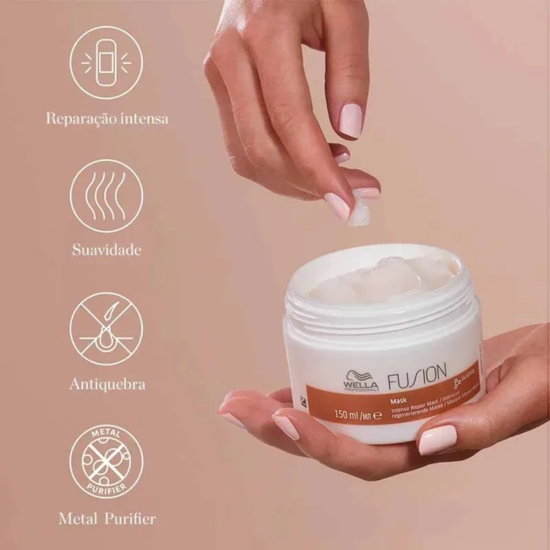Kit Wella Cronograma Capilar Nutri-Enrich Fusion Salon + Oil Reflections (4 Produtos)