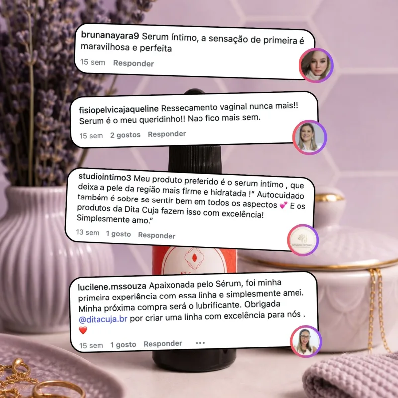 Kit Queridinhos Dita Cuja, Lub, Duo Revita e Sérum Íntimo