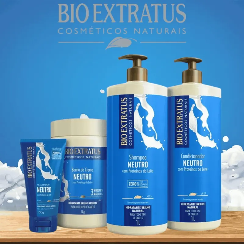 Kit Bio Extratus Neutro Hidratação Shampoo 1L Máscara 1kg