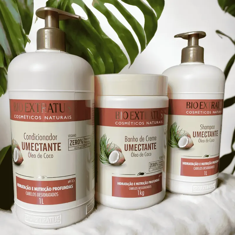 Kit Bio Extratus Umectante Coco Hidratação Shampoo Cond Másc