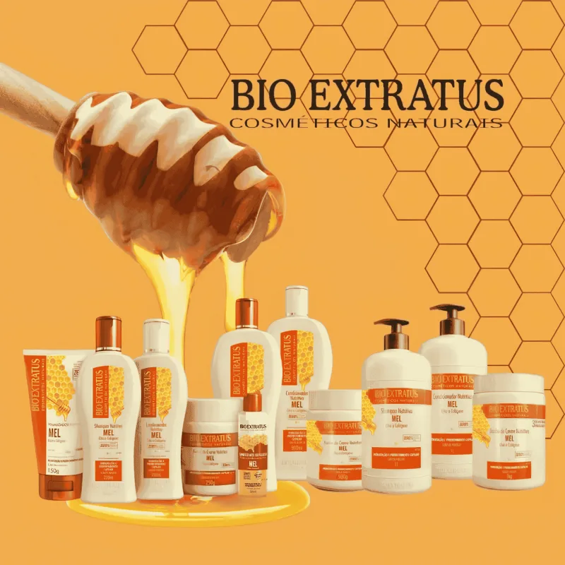 Kit Bio Extratus Mel Hidratação Shampoo 1L Máscara 1kg