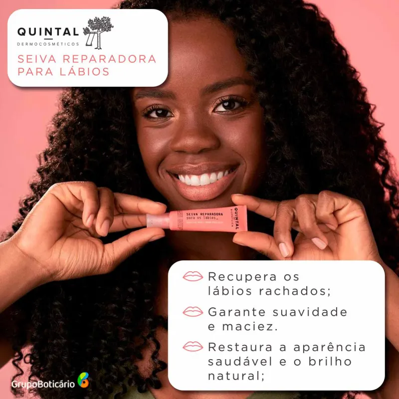 Quintal Dermocosméticos Seiva Reparadora para Lábios - Hidratante Labial 8,5g