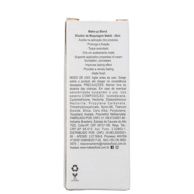 Makiê Make-Up Blend - Diluidor de Maquiagem 30ml