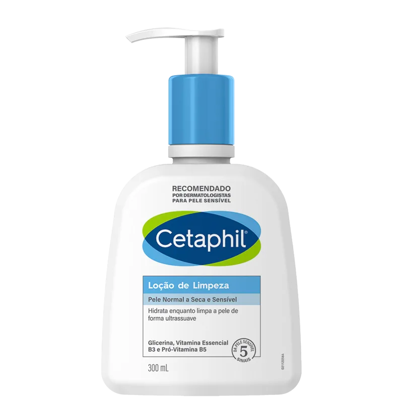 A imagem mostra a Loção de Limpeza Facial da marca Cetaphil.