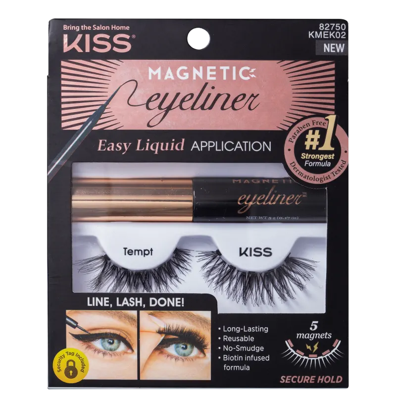 Kiss New York Magnetic Eyeliner K02 - Cílios Postiços Magnéticos