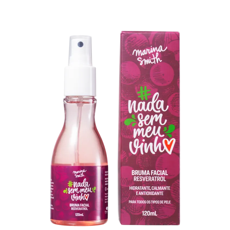 Marina Smith #NadaSemMeuVinho Resveratrol - Bruma Hidratante Facial 120ml