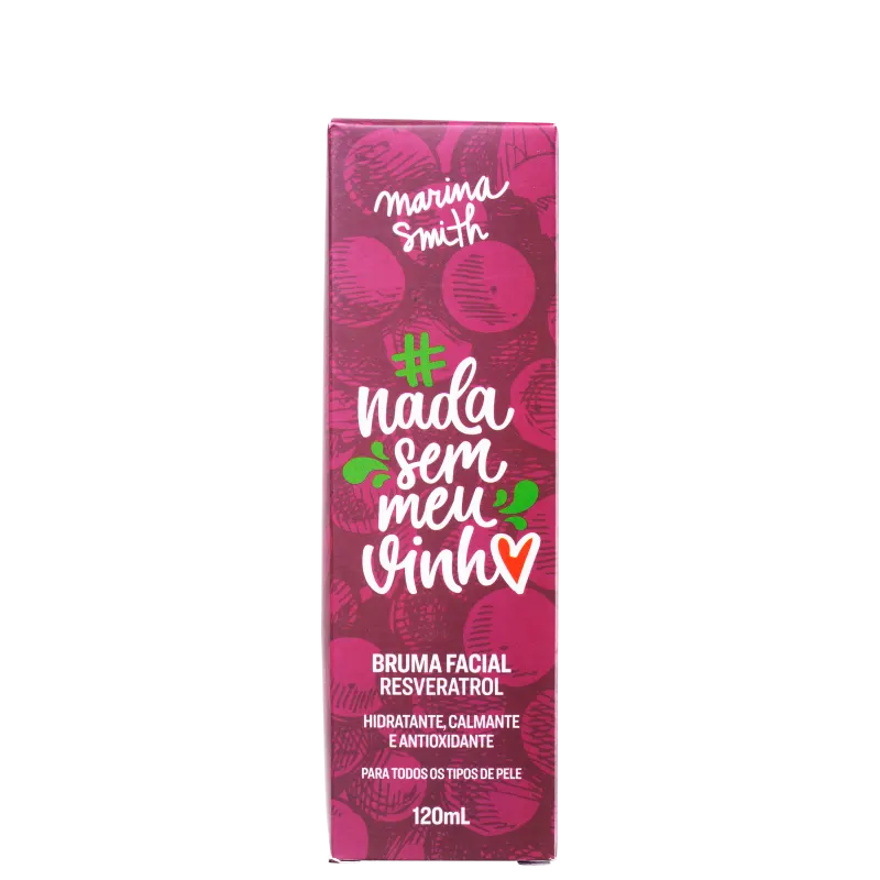 Marina Smith #NadaSemMeuVinho Resveratrol - Bruma Hidratante Facial 120ml