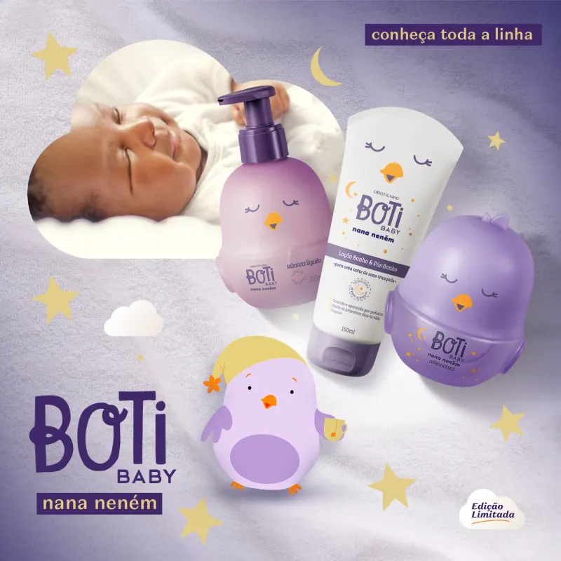 Boti Baby Nana Neném o Boticário - Loção Banho e Pós-Banho 150g