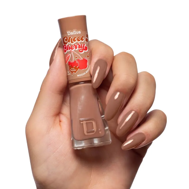 Kit Esmaltes Dailus Choco Cherry - Mocha Mousse, Brigadeirão e Pudim de Chocolate