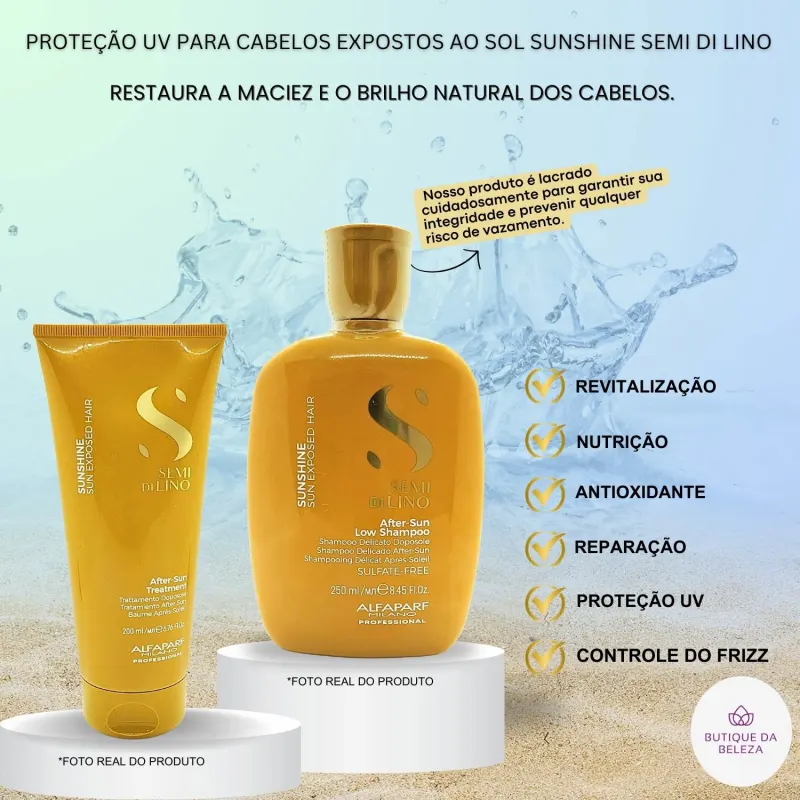Shampoo 250ml Condicionador 200ml Alfaparf Sdl Sunshine