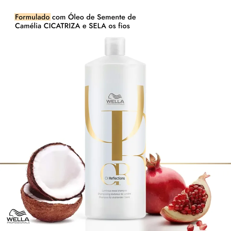 Kit Wella Professionals Oil Reflections Shampoo Máscara Válvula (3 produtos)