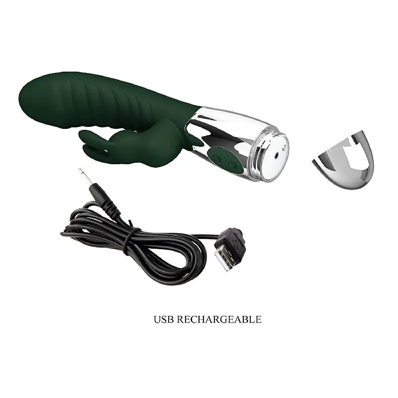 Vibrador de Ponto G e Clitóris com 30 Modos de Vibração Naughty Bunny Pretty Love