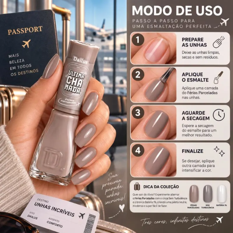 Esmalte Cremoso Dailus Última Chamada Férias Parceladas 8ml