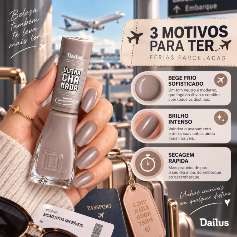 Esmalte Cremoso Dailus Última Chamada Férias Parceladas 8ml
