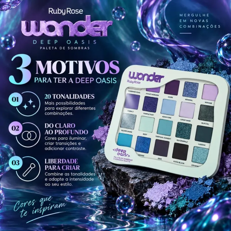 Paleta De Sombras Ruby Rose Wonder Deep Oasis Hb-e2211