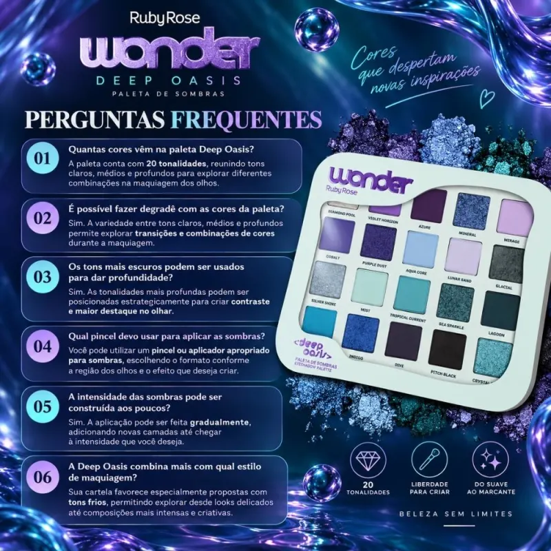 Paleta De Sombras Ruby Rose Wonder Deep Oasis Hb-e2211