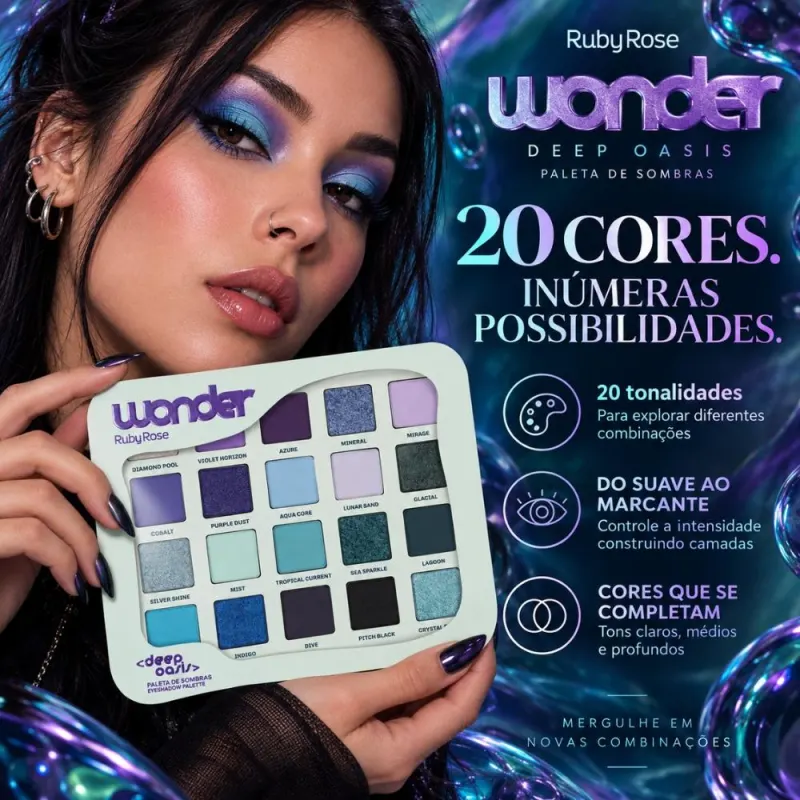 Paleta De Sombras Ruby Rose Wonder Deep Oasis Hb-e2211