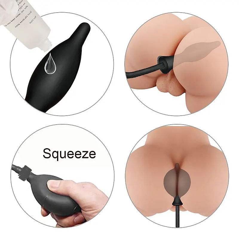 Plug Anal Inflável 11,5 cm x 3,5 cm com Pêra