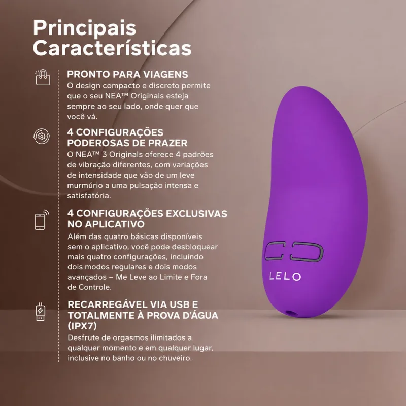 NEA Vibrador Feminino de Clitóris com Aplicativo LELO Originals