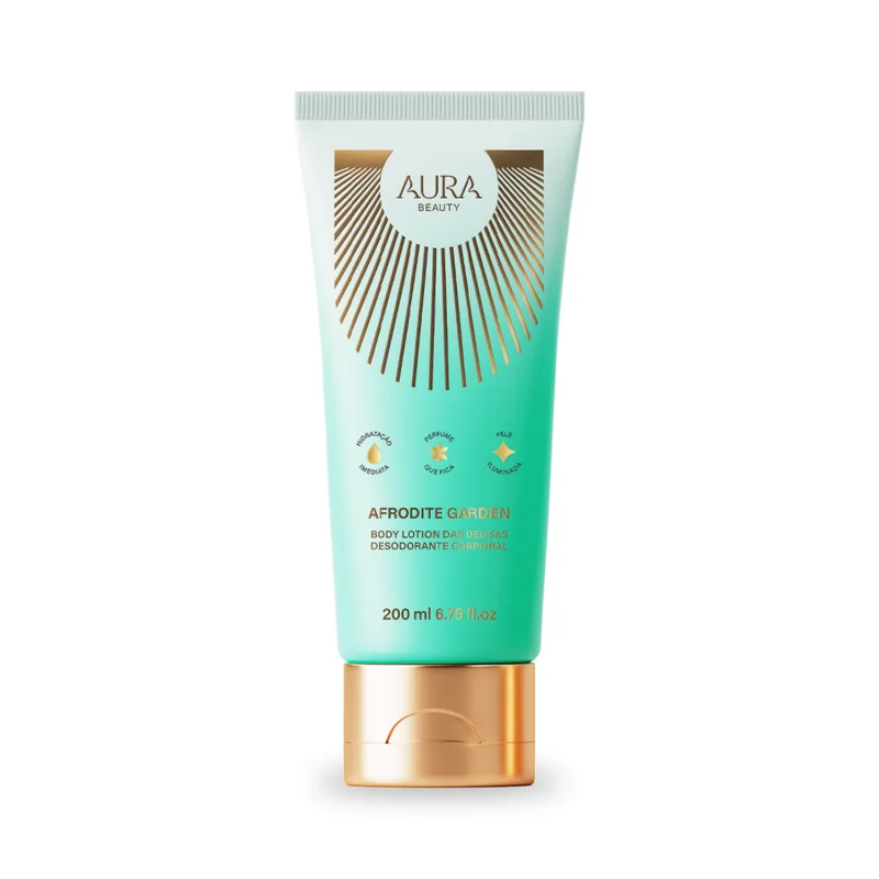 Body Lotion Afrodite Garden Aura Beauty Jade Picon Loção Hidratante 200ml