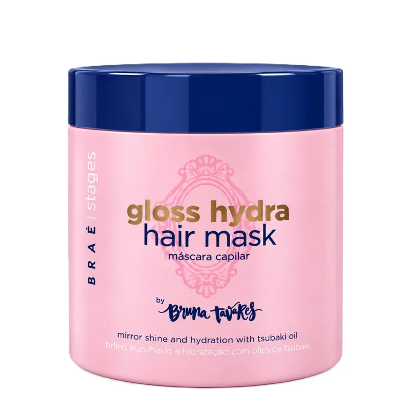 Kit Braé Stages by Bruna Tavares Gloss Hydra Shampoo 1L + Máscara 500g + Óleo 60ml