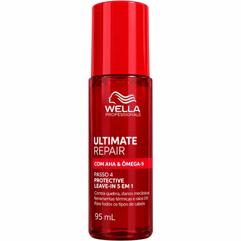 Kit Wella Ultimate Repair - Shampoo 1L + Máscara 500ml + 5 em 1 Protective 95ml