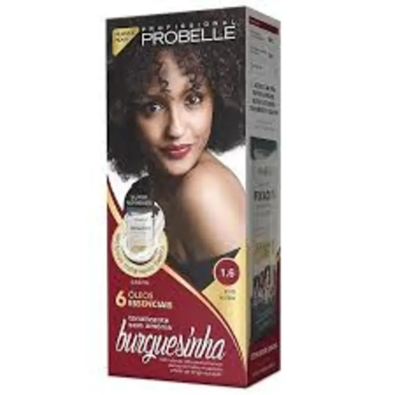TINTURA BURGUESINHA SEM AMÔNIA TOM: 1.110 - PRETO INT PROF