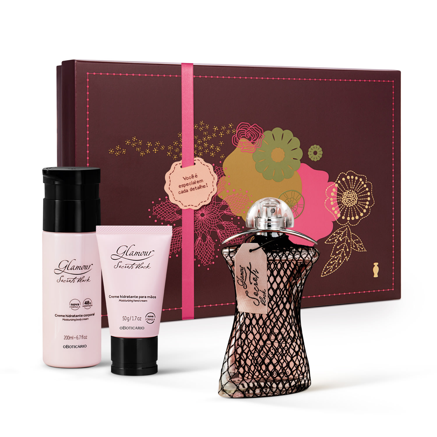 Kit Presente de Dia das Mães Glamour Secrets Black (3 itens)