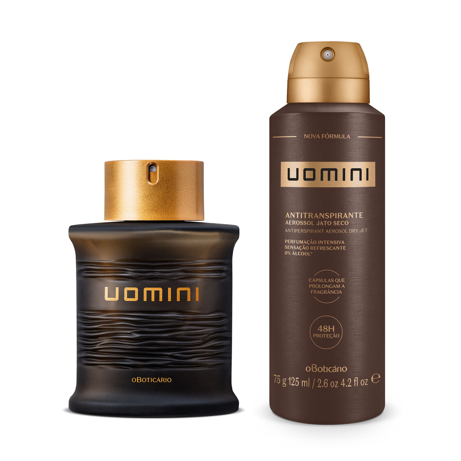 Combo Presente Uomini: Desodorante Colônia 100ml + Antitranspirante Aerossol 75g