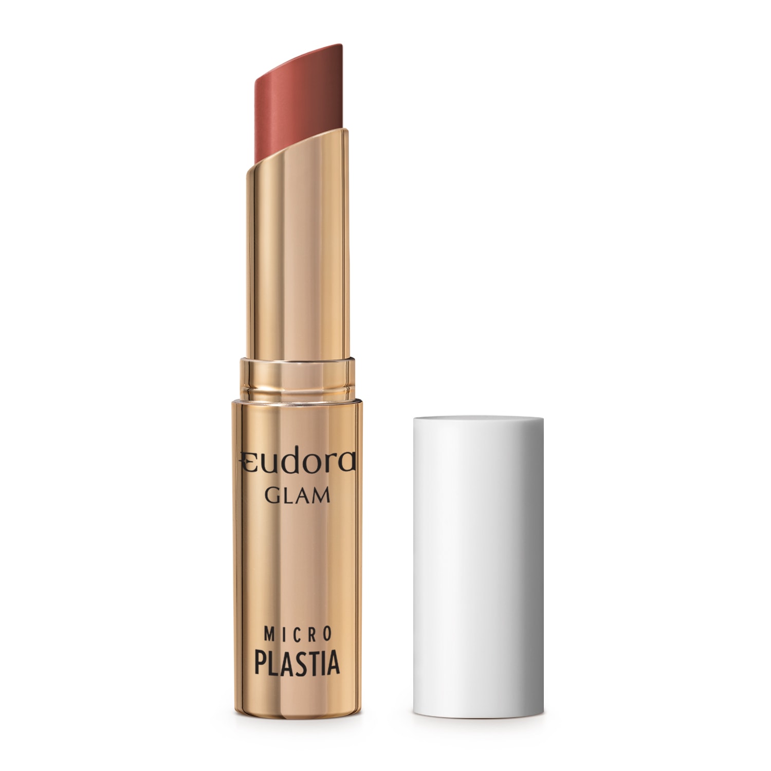 Batom Nude Rosado Eudora Glam Microplastia 3,3g