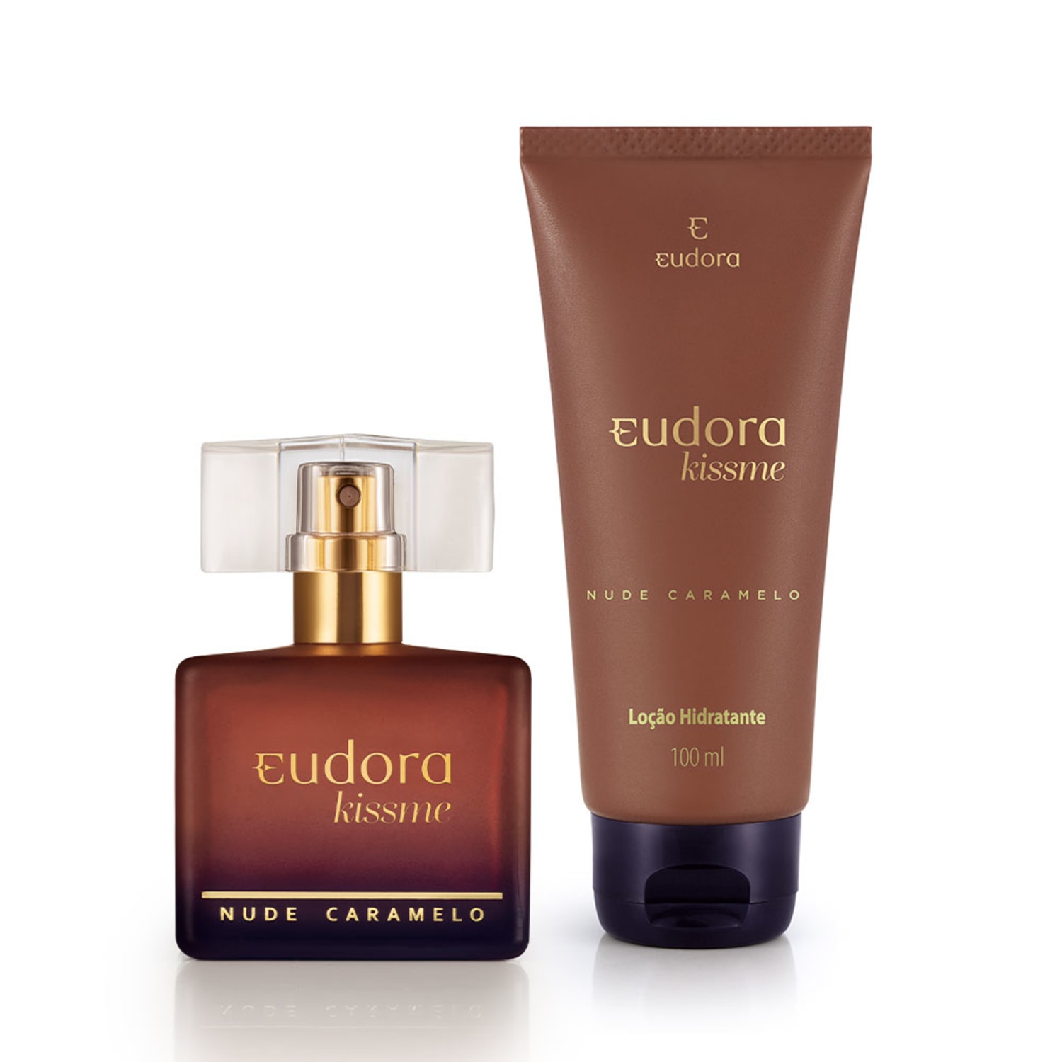Kit Kiss Me Nude Caramelo Colônia Desodorante + Loção Hidratante
