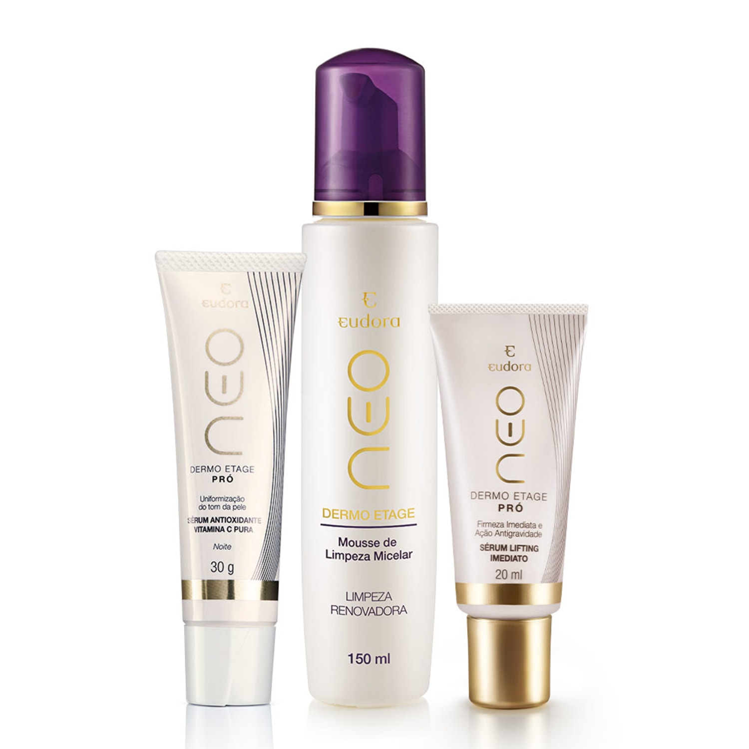 Kit Neo Dermo Etage Mousse De Limpeza + Sérum Lifting + Vitamina C