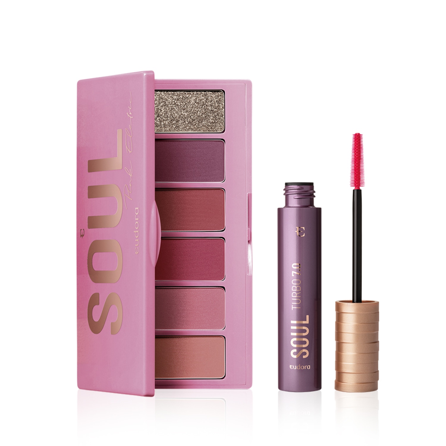 Combo Soul: Palette Pink Eletric + Máscara para Cílios Turbo 7.0