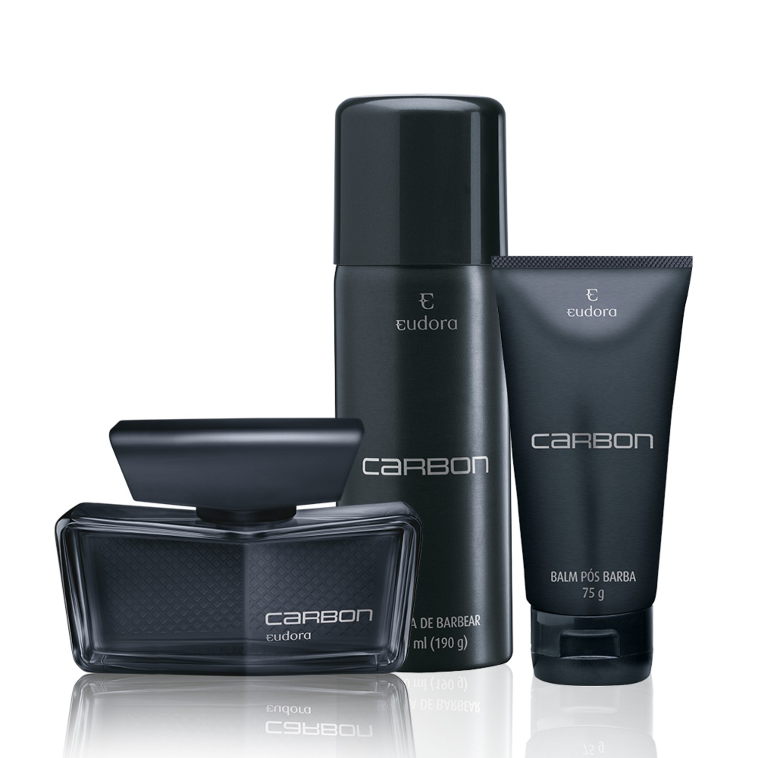 Kit Carbon Colônia Desodorante + Balm Pós Barba + Espuma de Barbear