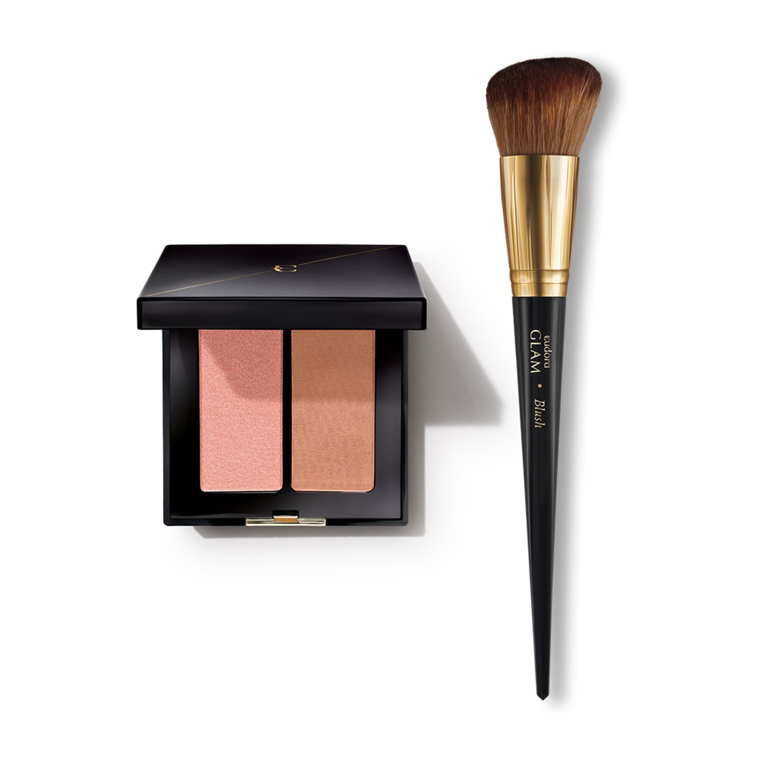 Combo Glam Duo Blush Glam Rosa Elegante + Pincel