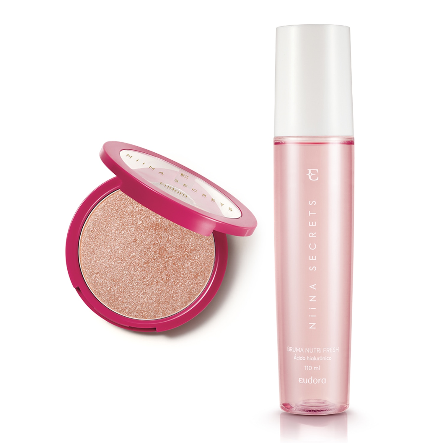 Combo Niina Secrets Iluminador Rosé + Bruma Nutri Fresh