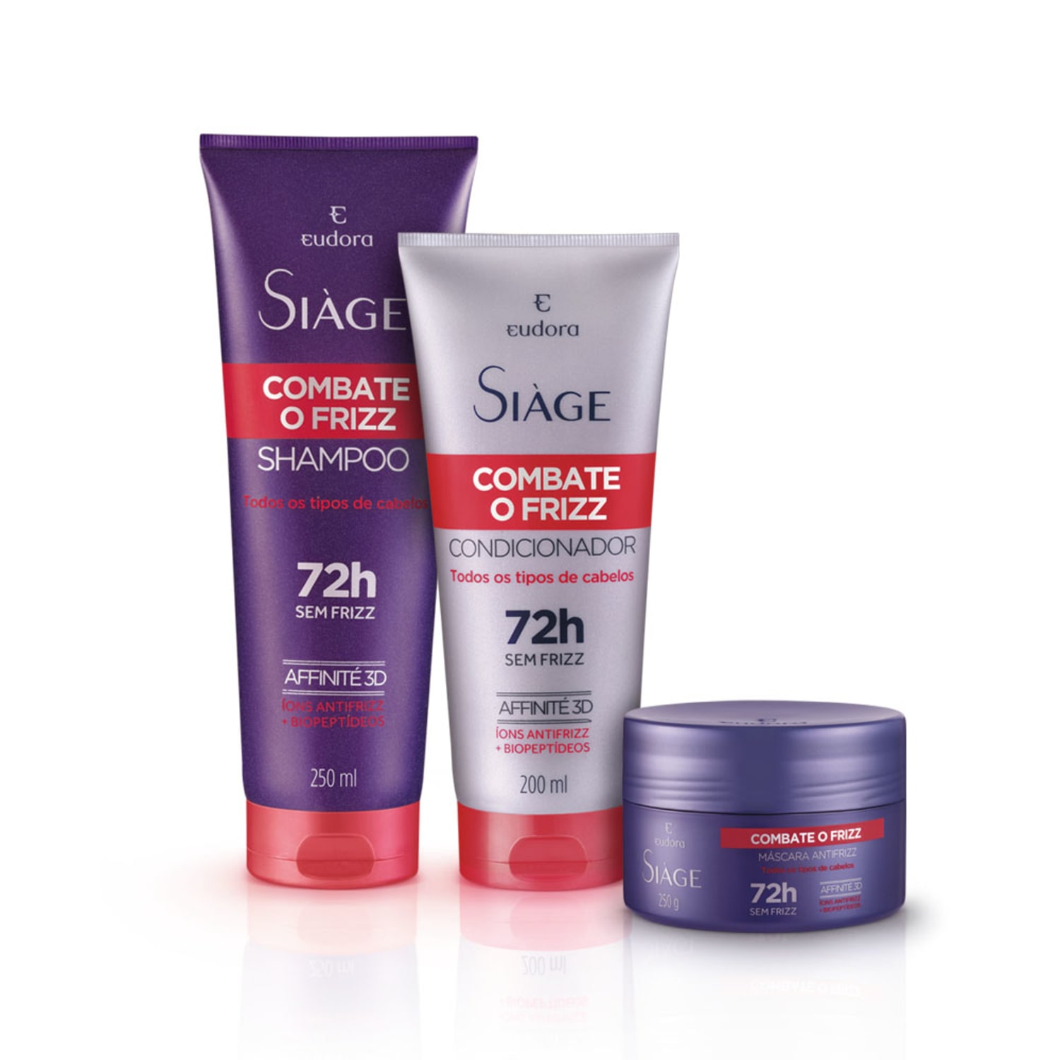 Combo Siàge Combate o Frizz Shampoo + Condicionador + Máscara