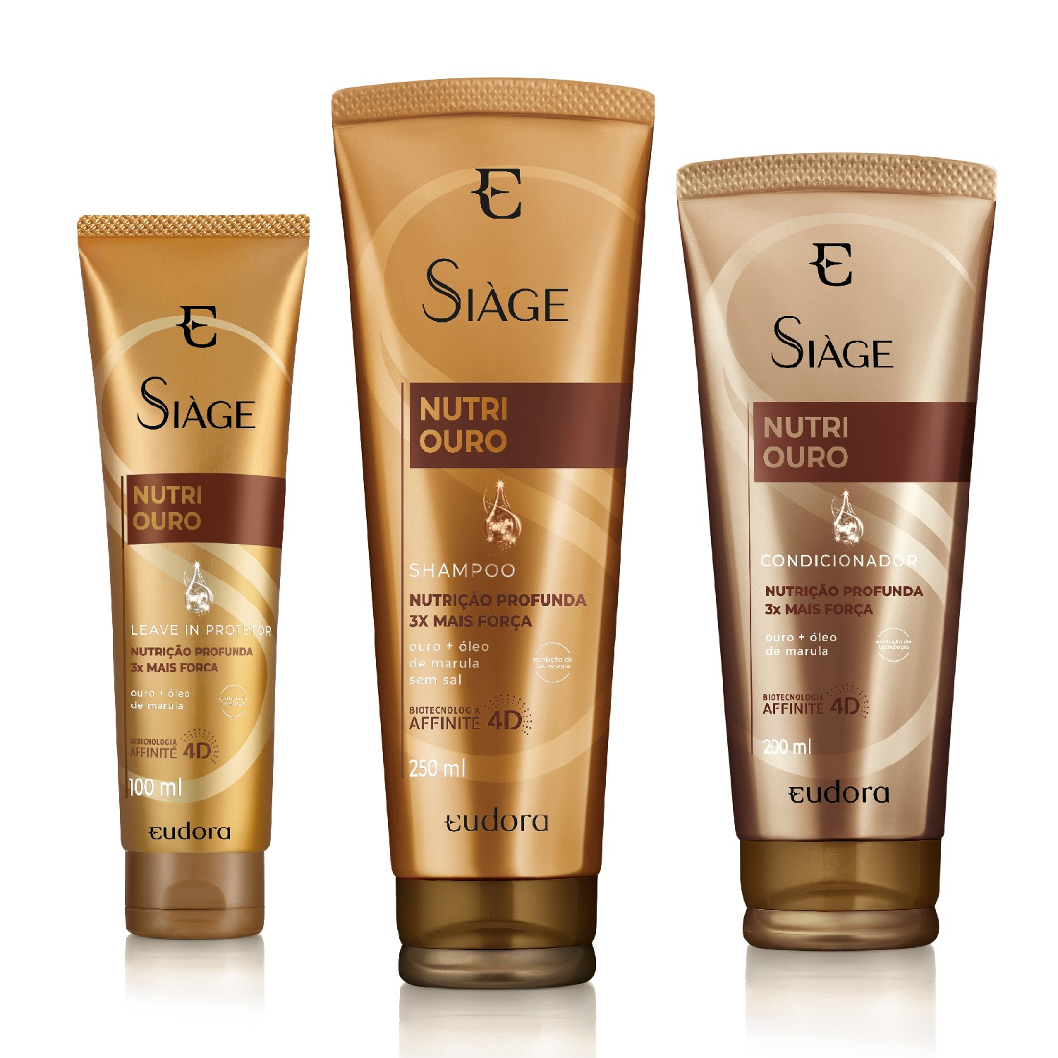 Combo Tratamento Capilar Siàge Nutri Ouro (3 itens)